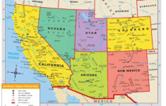 Southwest States Map Map Of Southwest US States Northern America