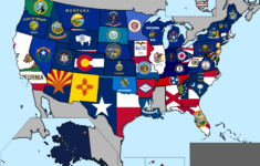 State Flag Map Of The United States As Of June 30th 2020 Maps