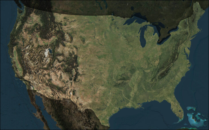 USA Terrain Map