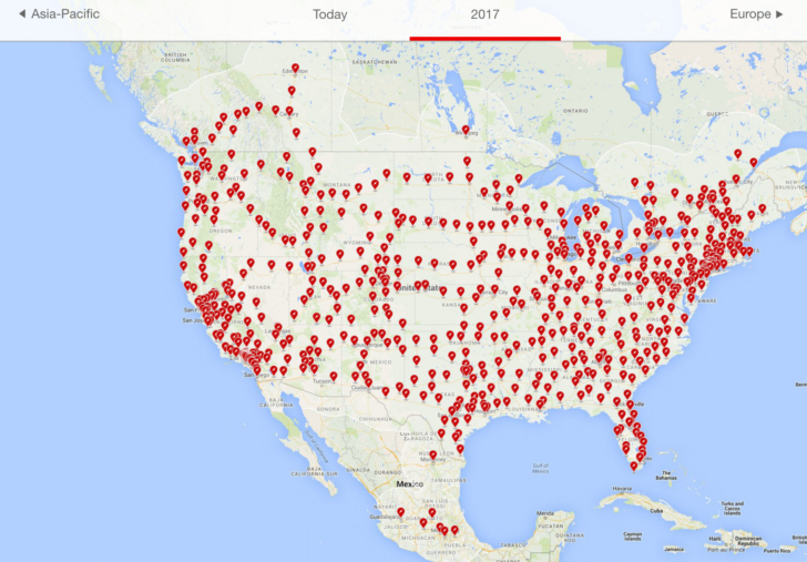 Tesla Supercharger Map USA