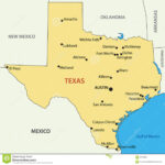 Texas Mapa Do Vetor Do Estado De E U Ilustra O Do Vetor