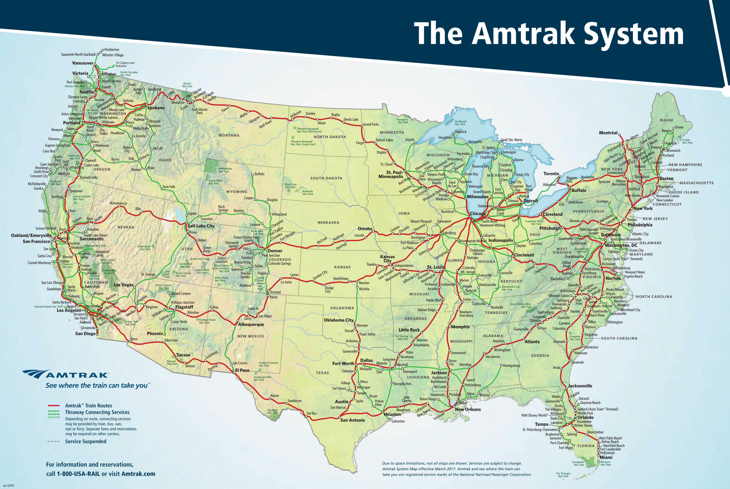 The Amtrak System Map MapPorn