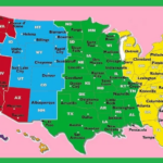 The United States Time Zone Map Large Printable Colorful With State