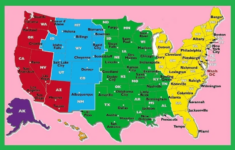 the united states time zone map large printable colorful with state 2 The United States Time Zone Map Large Printable Colorful With State