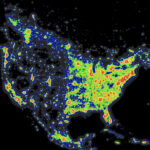 The Way This US Light Pollution Map Cuts Down Right In The Middle Is