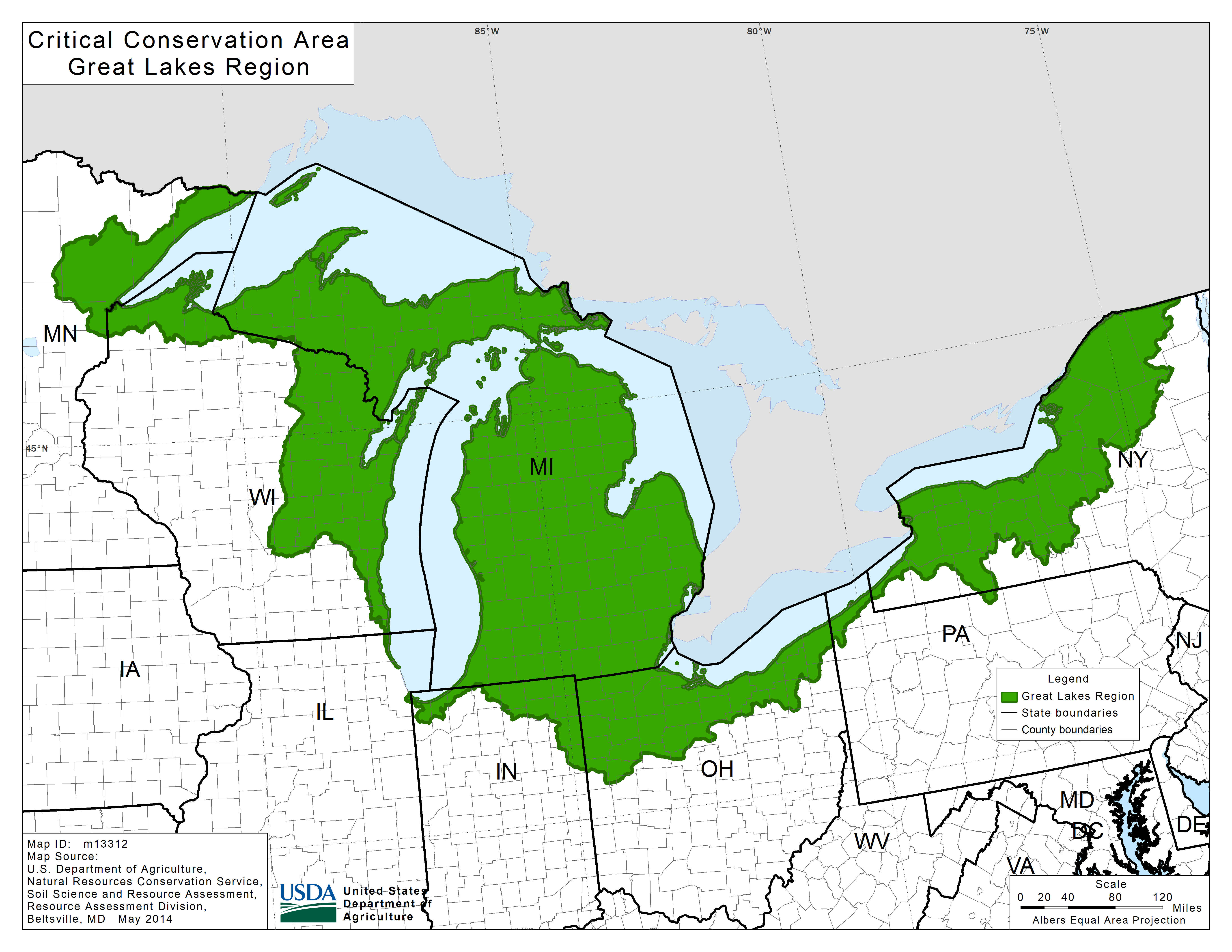 Thumbnail Of 2014 Great Lakes Region Cca Map Great Lakes Region Map 