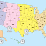Time Zones Of US Map 108377 Vector Art At Vecteezy