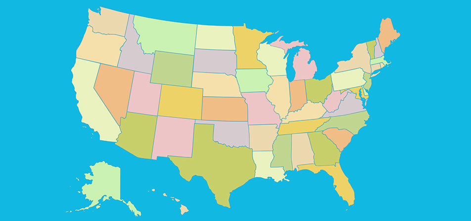U S 50 States Map Quiz Game Printable Map Of USA