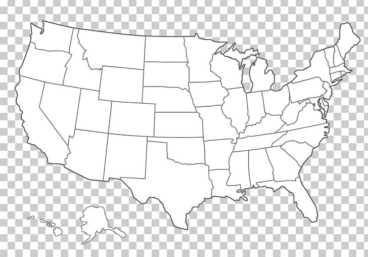 United States Blank Map Black And White PNG Clipart Angle Area 