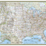 United States Classic Poster Sized Sleeved By National Geographic Maps