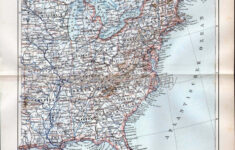 United States Eastern Seaboard Map 1906 East Coast Edwardian Etsy