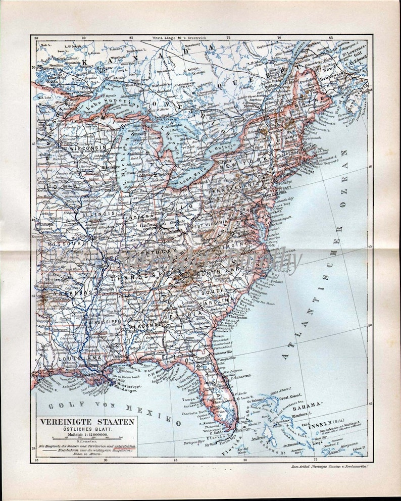 Map Of Eastern Seaboard USA  Printable Map Of USA