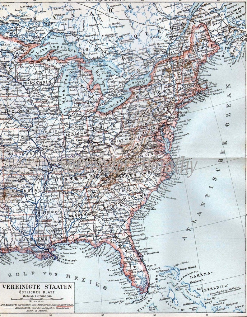 Map Of Eastern Seaboard USA | Printable Map Of USA