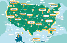 United States Landmark Map Vector 227490 Vector Art At Vecteezy