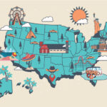 United States Landmark Map Vol2 Vector Download Free Vectors Clipart