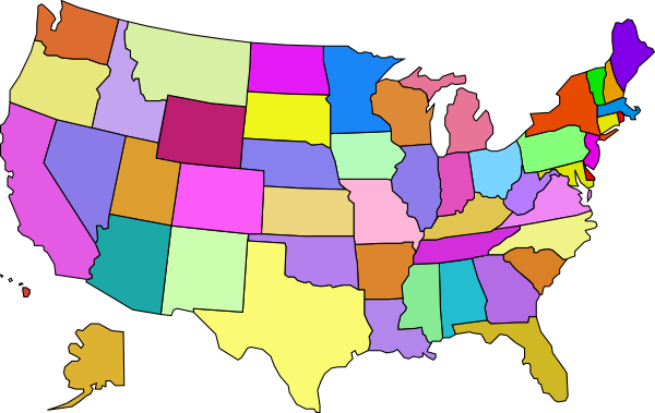 United States Map Clip Art At Clker Vector Clip Art Online 