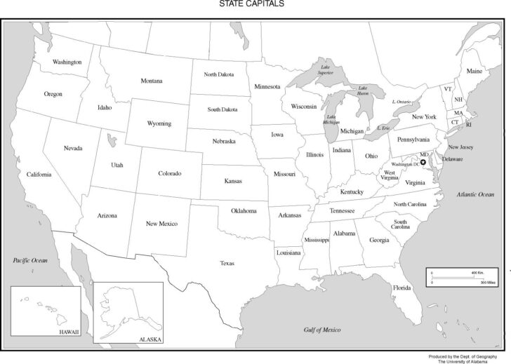 Free Printable Map USA