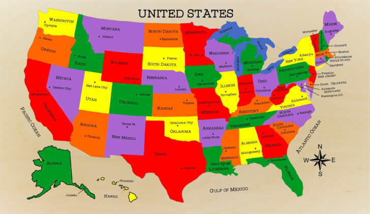 USA Map With Capitals