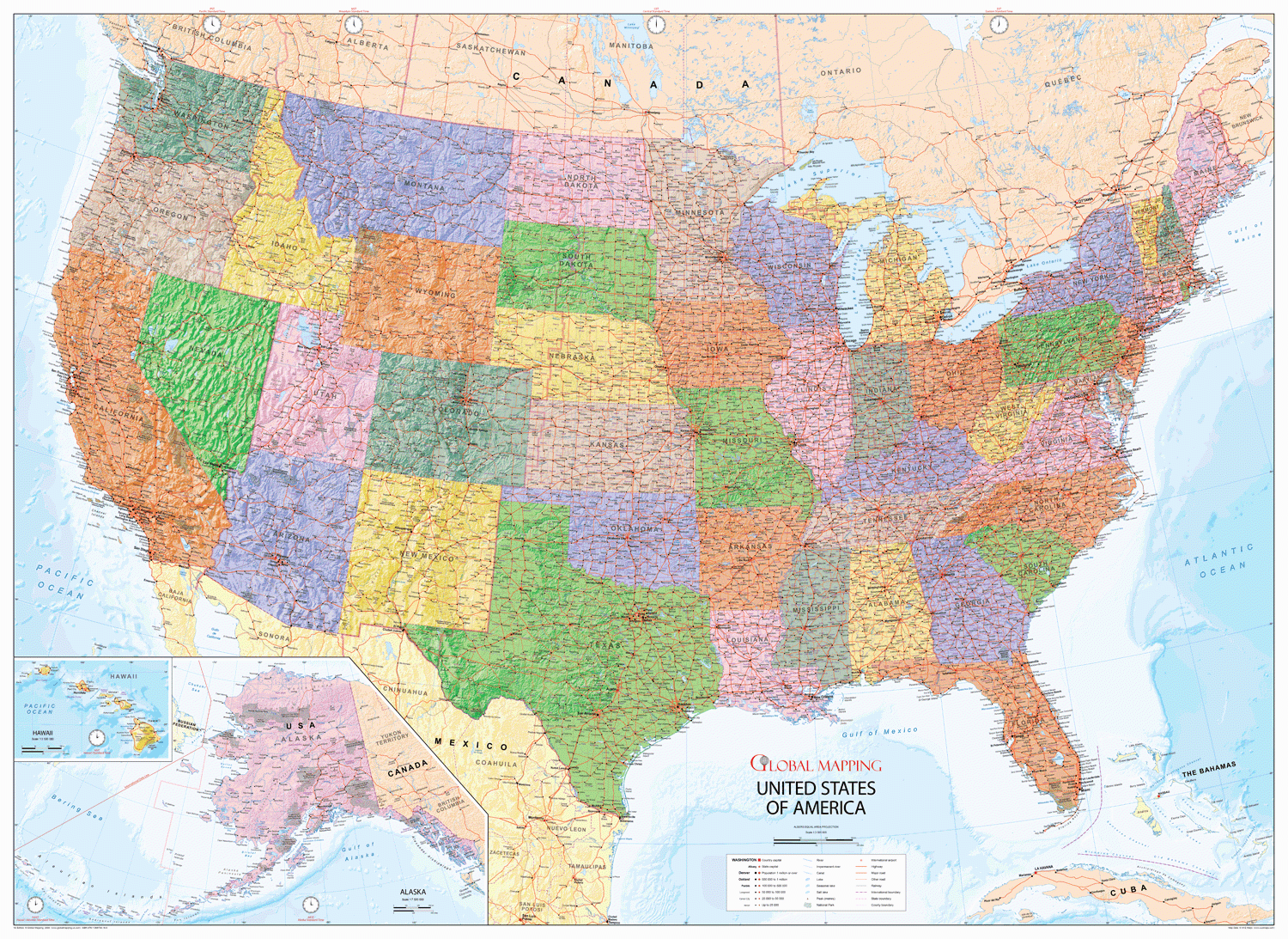 United States Of America Political Map GIF Image XYZ Maps