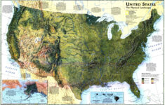 united states the physical landscape 1996 map by national 1 United States The Physical Landscape 1996 Map By National