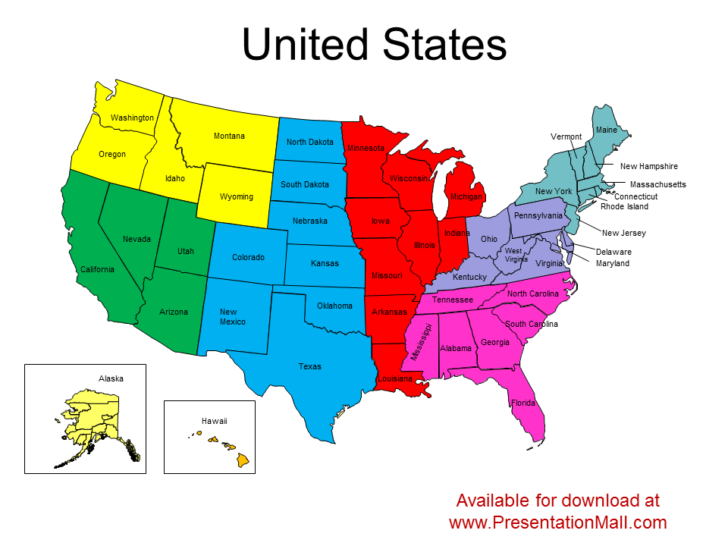 Editable Map Of USA