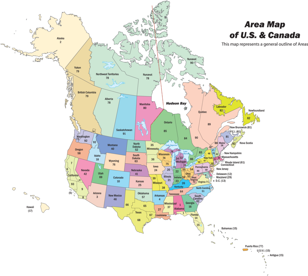 Map Of USA & Canada | Printable Map Of USA