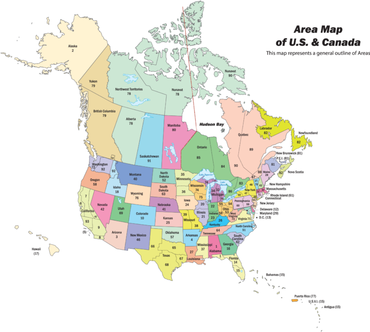 Map Of USA States And Canada
