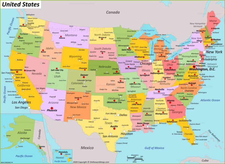 Map USA Cities