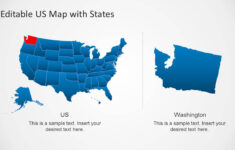 US Map Template For PowerPoint With Editable States SlideModel