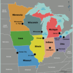 Us Mid West Map Google Search Minnesota Chicago Lake