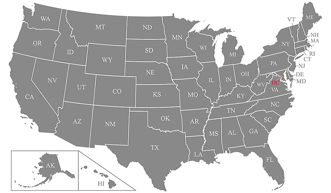 US State Abbreviations WorldAtlas