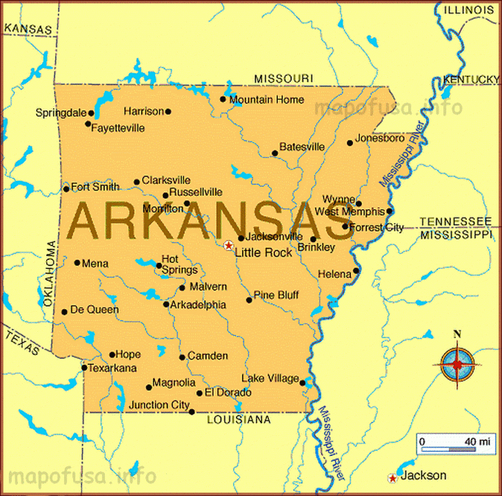 Arkansas Map USA