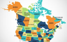Usa And Canada Map Free Vector