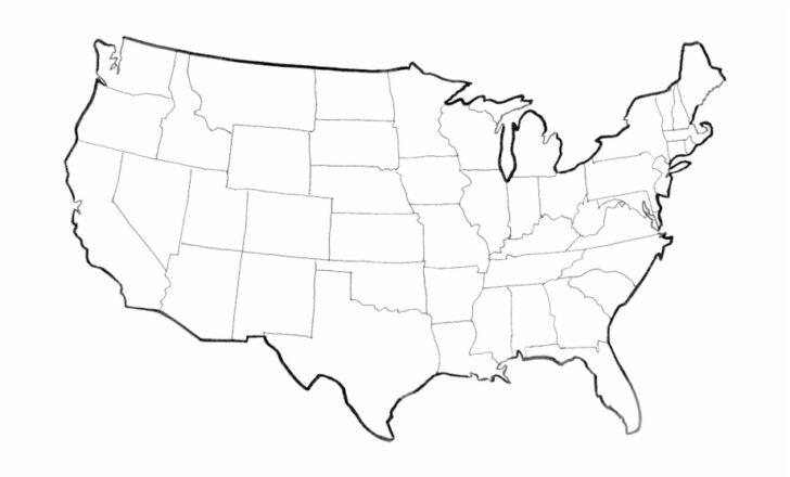 USA Map Plain