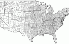 USA County Map With County Borders