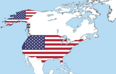 USA Flag Map