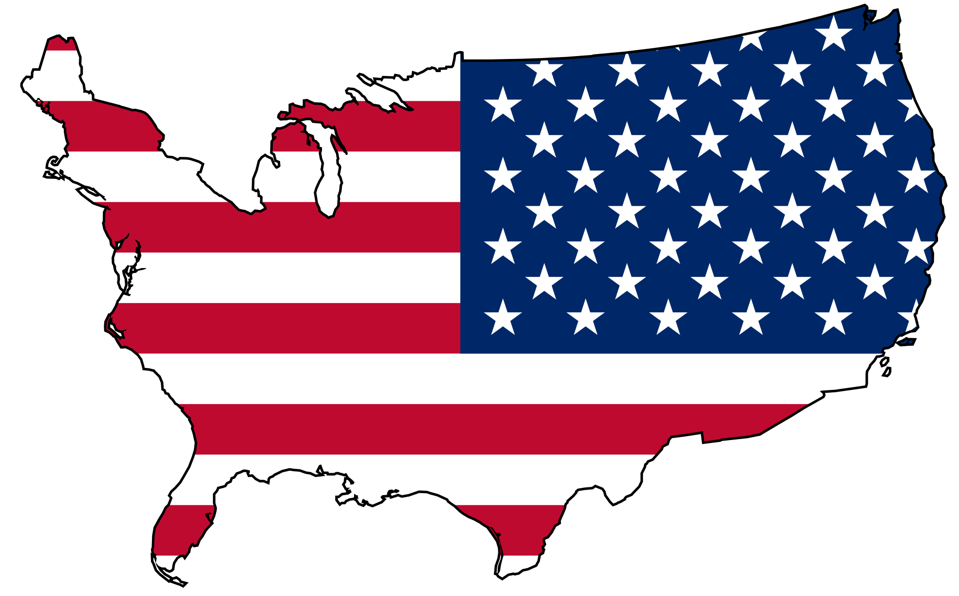 Usa Flag Map Png 2