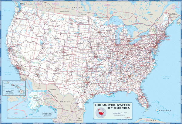 USA Highway Wall Map By Maps