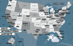 USA International Airport Map Etsy