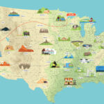 Usa Landmark Map USA Map