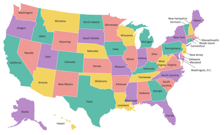 Map Us States