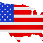 USA Map Flag PNG Clip Art Image