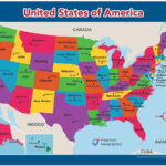 USA Map For Kids United States Wall Desk Map 18 X 26 Laminated