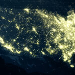 Usa Map Night Lighting Animation Stock Footage Video 100 Royalty