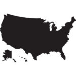 Usa Map Svg Silhouette Clipart Usa Map Without States And Etsy Usa