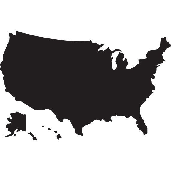 Silhouette Map Of USA