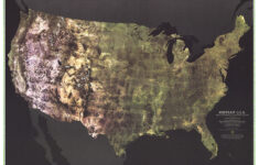 USA Portrait Map 1976 National Geographic Archives Imagery National
