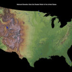 USA Shaded Relief Map From USGS Relief Map Usa Map Elevation Map