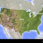 USA Shaded Relief Map Stock Photo Alamy