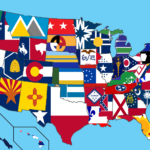 USA State Flag Map With SOABS Flags Replaced Vexillology